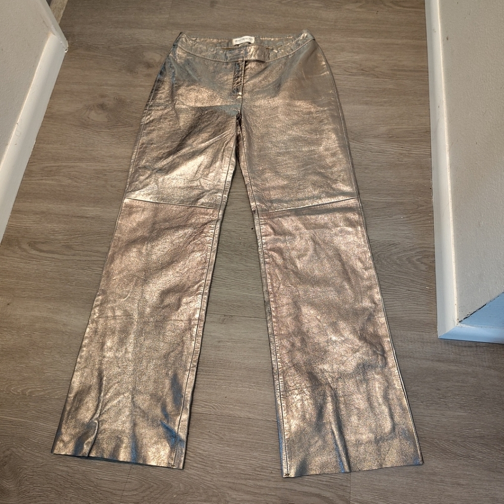 Vintage Hugo Buscati Shimmering Gold Leather Pants
